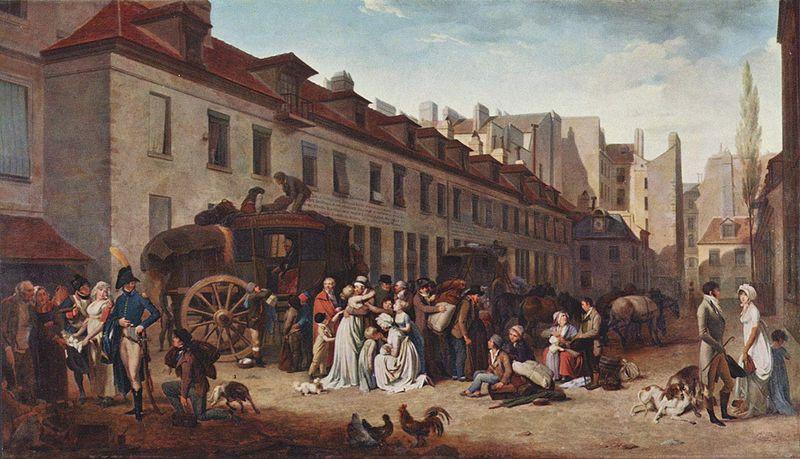 Louis-Leopold Boilly The Arrival of the Diligence oil painting picture